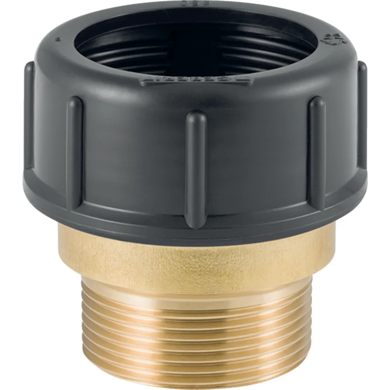 Adaptor drept Geberit HDPE cu filet exterior şi îmbinare filetată prin strângere: d=50mm, R=1 1/2″
