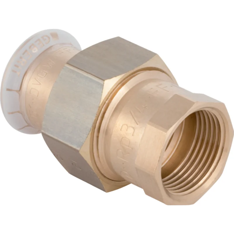 Adaptor cu filet Geberit Mapress Cupru, cu filet interior (FKM albastru): Material=CuSn4Zn2PS, d=18mm, Rp=1/2″