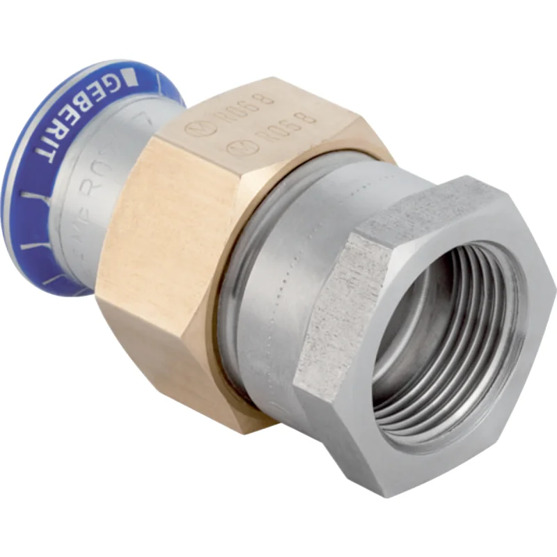 Adaptor cu filet Geberit Mapress Oţel-Inox, cu filet interior (fără silicon): d=22mm, Rp=1″