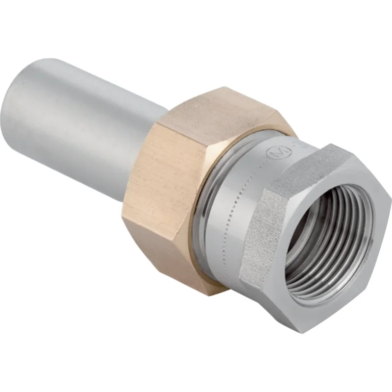 Adaptor cu filet Geberit Mapress Oţel-Inox, cu filet interior şi capăt drept: d=18mm, Rp=1/2″