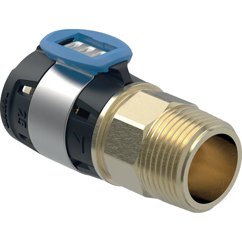 Adaptare Geberit FlowFit cu filet exterior: Material=Bronz silicat fără plumb, d=25mm, R=1/2″