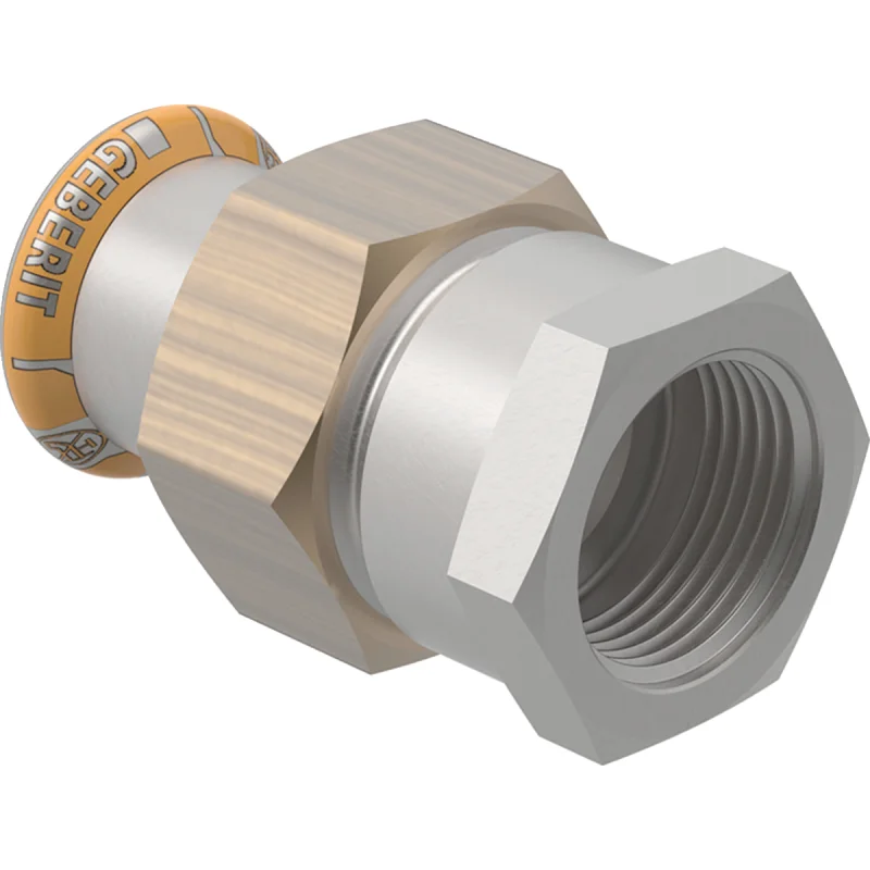 Adaptor cu piuliţă olandeză Geberit Mapress Therm cu filet interior: d=22mm, Rp=1″